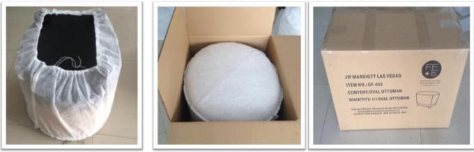 Round Living Room Storage Bench , Upholstered Storage Ottoman Bench 1