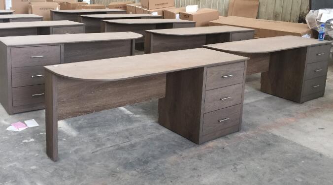 Fully Assambled Furniture TV Stand , Stone Top Solid Oak Writing Desk 0