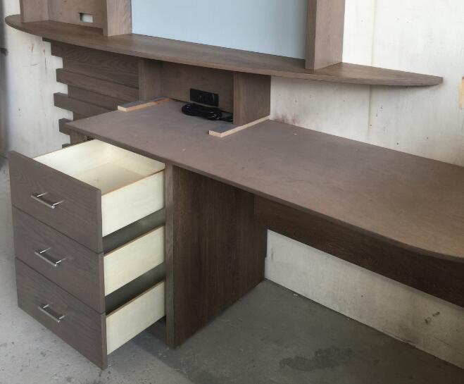 Fully Assambled Furniture TV Stand , Stone Top Solid Oak Writing Desk 1