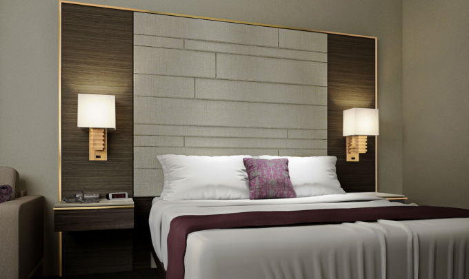 Plywood MDF Modern Luxury Bedroom Furniture For Hotel 0