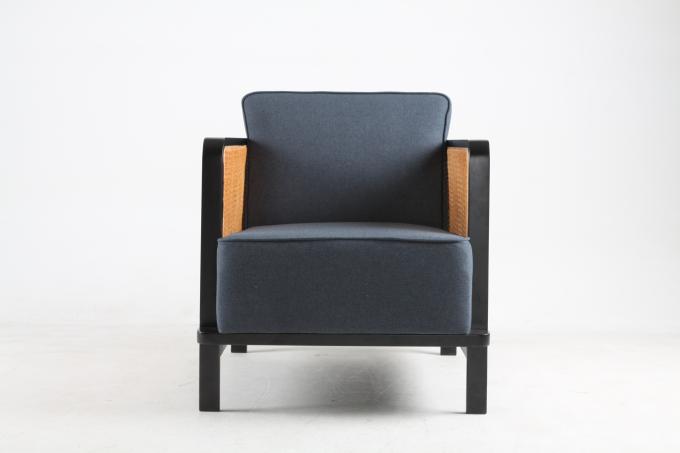 Linen Fabric Caned Back lounge Chairs Luxury Star Hotel Furniture 0