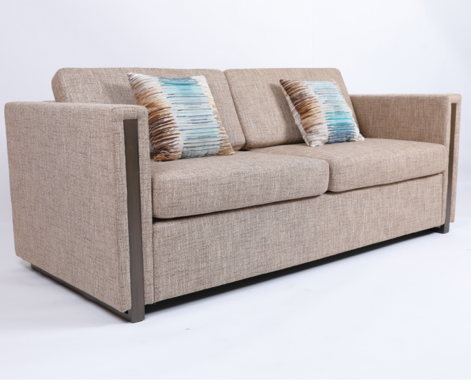 Fabric Upholstered Wooden Arm Hotel Queen Sofa Sleeper Luxury Modern Design 0