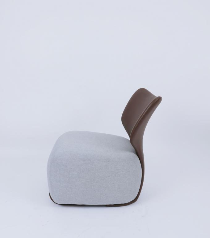 Linen Fabric Vinyl Leisure Lounge Chair for Guesting Room 1
