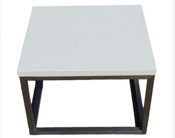 Elegant Brushed Modern Furniture Coffee Table Durable Square Glass Top Table