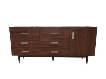 Walnut Modern Hotel Room Dresser 5 Star Wooden Tv Cabinets 30% Sheen