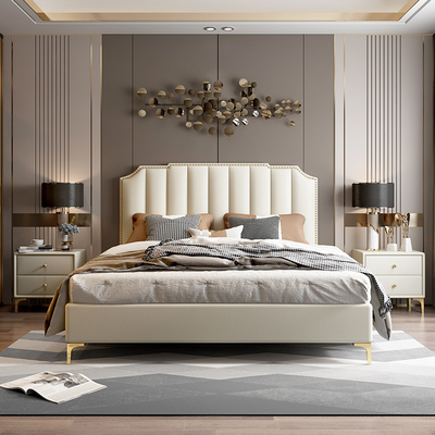 अच्छी कीमत Luxury Hotel Bedroom Furniture Solid Wood Shelf With Stainless Steel Legs ऑनलाइन