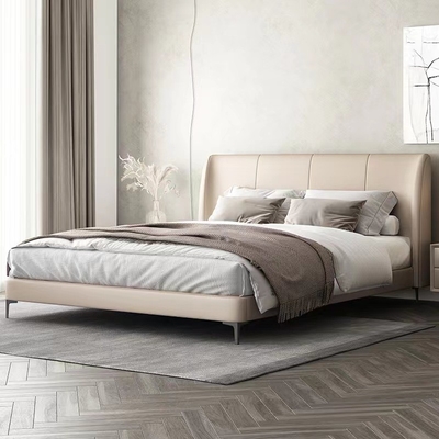अच्छी कीमत Twin Bed Luxury Hotel Bedroom Furniture With Solid Wood Leather Bed ऑनलाइन