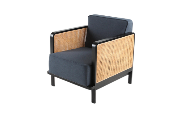 अच्छी कीमत Linen Fabric Caned Back lounge Chairs Luxury Star Hotel Furniture ऑनलाइन