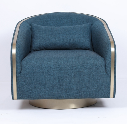 अच्छी कीमत Modern Comfortable Blue Fabric Single lounge Armchair Sofa For hotel bedroom ऑनलाइन