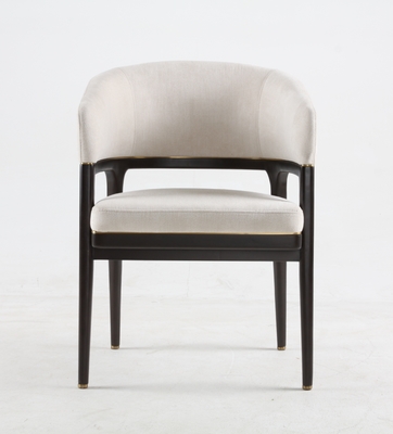 अच्छी कीमत Solid beech wood white luxury Fabric Living Room commercial grade Leisure dining Chair ऑनलाइन