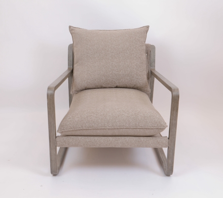 अच्छी कीमत Hotel Bedroom Solid Oak Wood Lounge Chair Stainless Steel Base ऑनलाइन