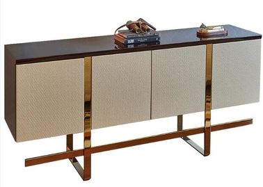 अच्छी कीमत Gold Custom Hotel Room Dresser Stone Top With Metal Frame , 78W*24D*30H ऑनलाइन
