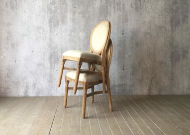 अच्छी कीमत Elegant Oak Wood Round Back Dining Room Chairs Fabric Leisure For Hotel / Restaurant ऑनलाइन