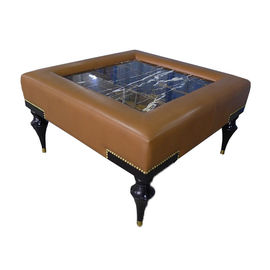 अच्छी कीमत Upholstered Living Room Coffee Table Wooden Bedside Table Brass Color Earth - Friendly ऑनलाइन