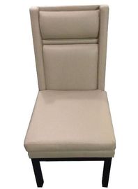 अच्छी कीमत Leather Beige Color Upholstered Dining Chairs With Black Legs / High Denisty Foam ऑनलाइन