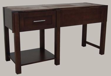 अच्छी कीमत 1 Drawer Plywood Modern Bathroom Vanity Cabinets Birch Veneer Dark Stain Color ऑनलाइन