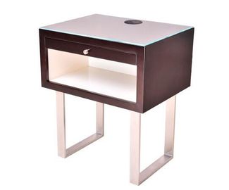 अच्छी कीमत Bedroom Solid Wood Night Stand For 5 Star Hotel / Metal Frame Bed Side Tables ऑनलाइन