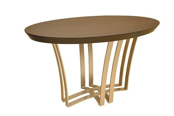 अच्छी कीमत Dark Brass Wooden Dining Room Tables , High End Restaurant Furniture ऑनलाइन
