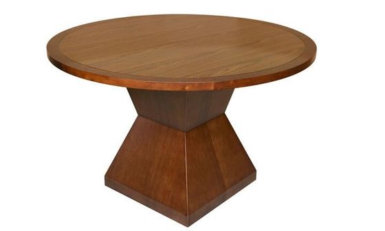 अच्छी कीमत Round Wooden Dining Room Tables MDF Board For Restaurant , Modern Style ऑनलाइन