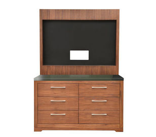 अच्छी कीमत Hotel wooden dresser with back TV panel / chest / dresser for hotel bedroom furniture ऑनलाइन