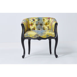 अच्छी कीमत Luxury Special Vintage Printing Fabric Modern Dining Room Chairs With Arms ऑनलाइन