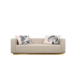 अच्छी कीमत American Classic Home Furniture Living Room Sofa 4 Seat Chesterfield Modern linen Fabric Sofa ऑनलाइन