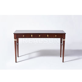 अच्छी कीमत Antique MDF Wooden Writing Desk With Walnut Veneer Solid Wood Legs with Three Drawer ऑनलाइन