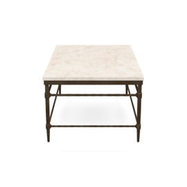 अच्छी कीमत Vintage Metal Frame Brushed Brass Small Modern Coffee Table With Crystal Stone Veneer Top ऑनलाइन