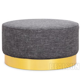 अच्छी कीमत American Style Nisco Round Upholstered Ottoman With Fabric Cover And Memory Foam ऑनलाइन