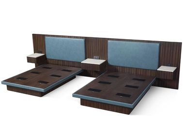 अच्छी कीमत 5 Star Hyatt Bed Luxury Hotel Bedroom Furniture With Zebra Wood Veneer And Power Outlet ऑनलाइन