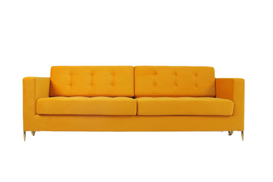 अच्छी कीमत Modern Living Room Velvet Fabric Sofa Couch 2240x960x820mm ऑनलाइन