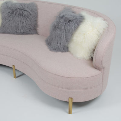अच्छी कीमत Curve Modern Fabric Velvet Living Room 3 Seater Sofa ऑनलाइन