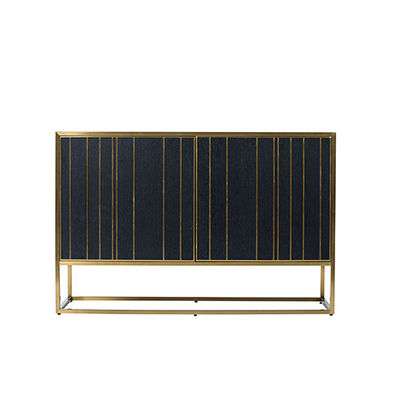 अच्छी कीमत Modern Sideboard Cabinet Gold Stainless Steel 2 Door Bar Cabinet For Home Hotel ऑनलाइन