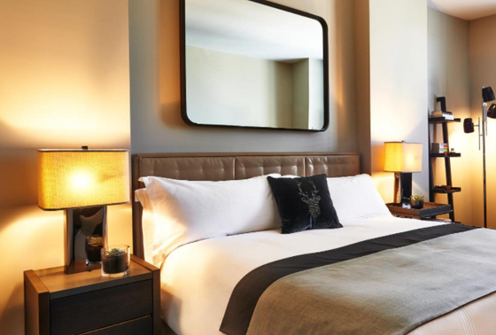 अच्छी कीमत Modern Luxury Hotel Bedroom Furniture No Folded Custom Made ऑनलाइन