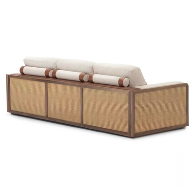 अच्छी कीमत wooden frame rattan woven backrest and armrest  Luxury Hotel Bedroom Furniture ऑनलाइन