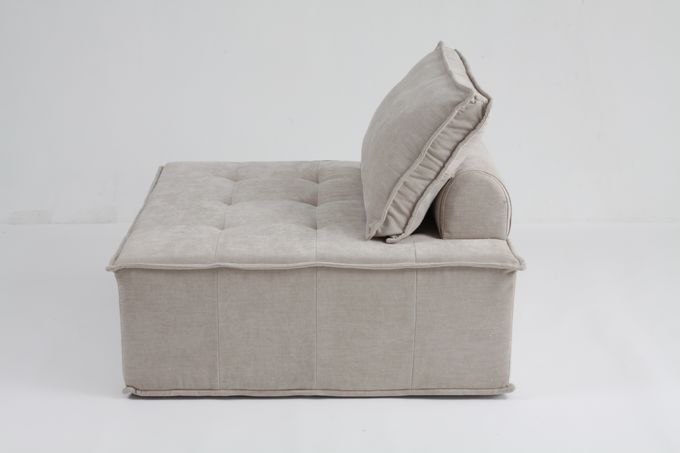 Modern Modular Design Bedroom Ottoman Bench With Comfortable Back 2