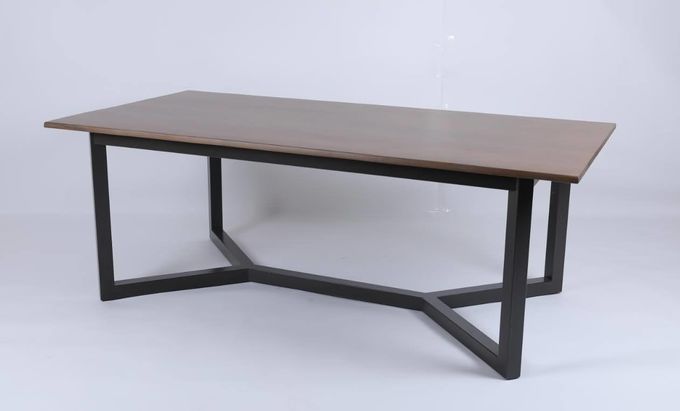 Modern Bedroom Custom Wood Desk With Metal Console 1