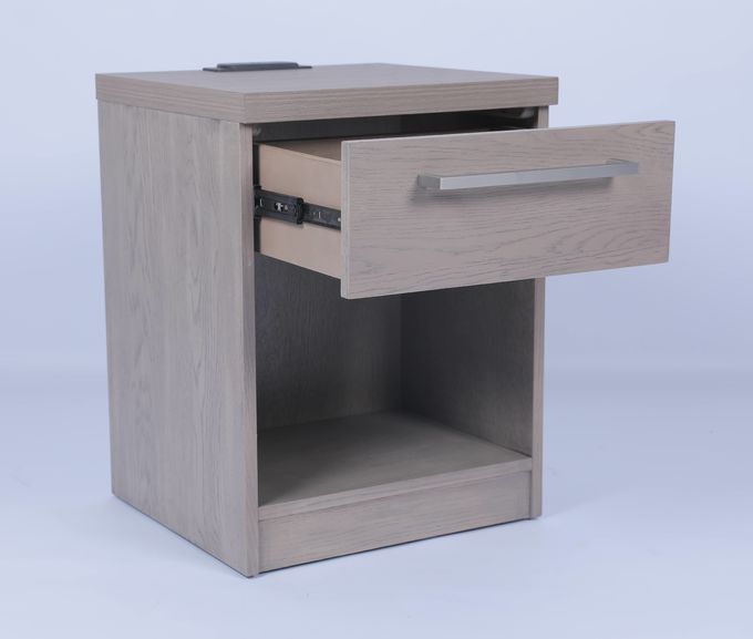 Custom Night Stand Bedside Table Wood & Marble Material 0