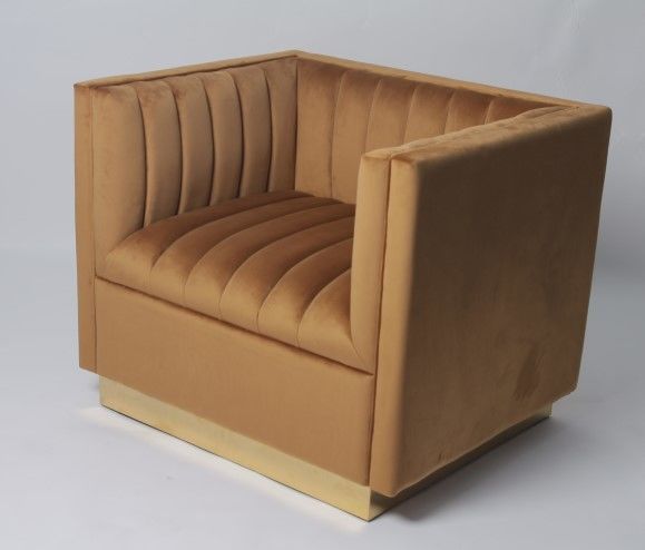Custom Color Velvet Fabric Sofa Living Room Furniture Armchair 1