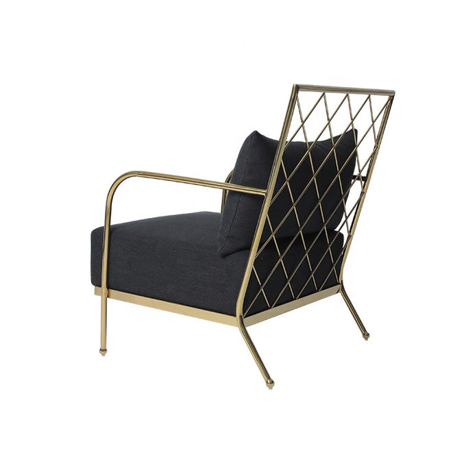 European Style Modern Design Furniture Gold Frame Lounge Chair 4