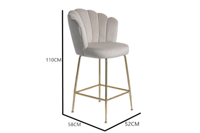Nordic Style Modern 52x58x110cm Velvet Dining Room Chairs 1