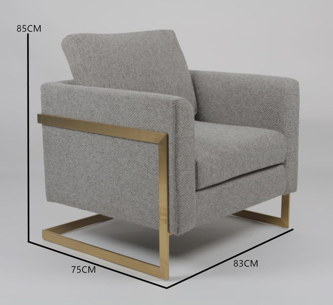 American Style Gray Fabric 83*75*85CM Living Room Sofa 5