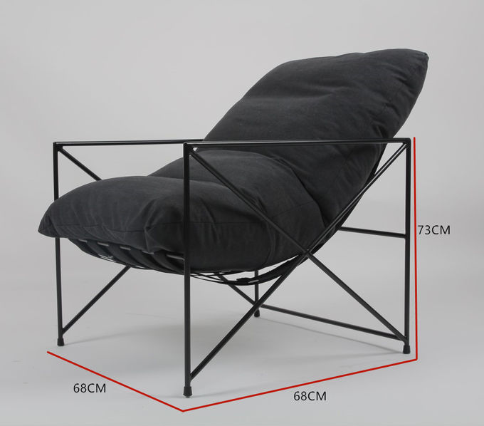 Indoor Feather Filling 73cm Height Contemporary Lounge Chairs 4