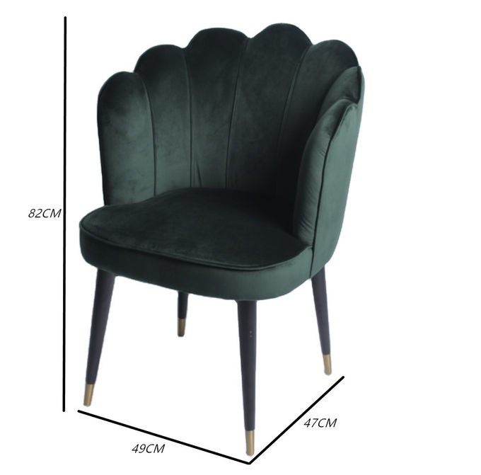 W49cm D 47cm H82cm Nordic Velvet Modern Dining Chair 5
