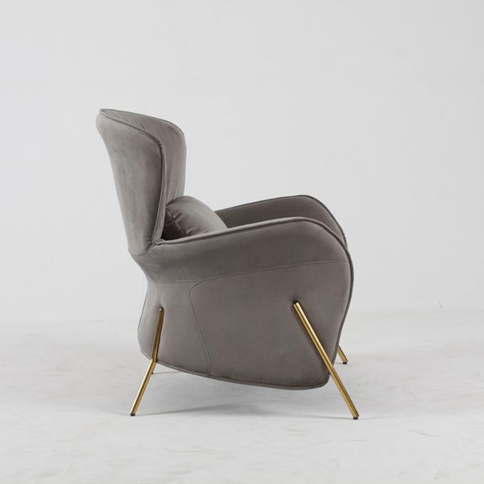 Stainless Steel Leg Leisure Arm Chair For Living Room Modern 5