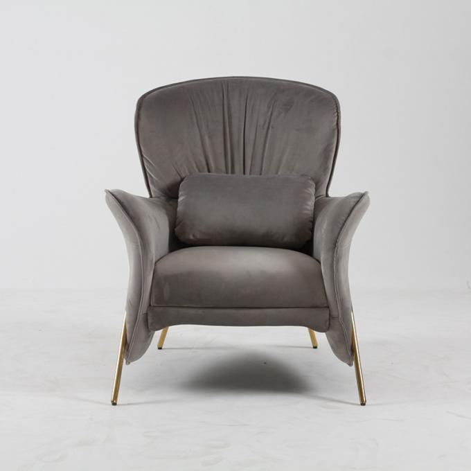 Stainless Steel Leg Leisure Arm Chair For Living Room Modern 4
