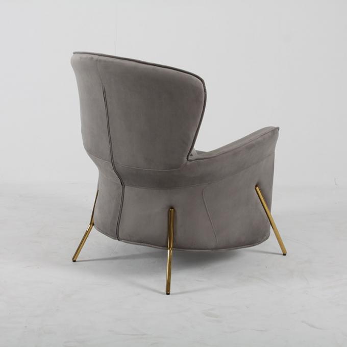Stainless Steel Leg Leisure Arm Chair For Living Room Modern 3