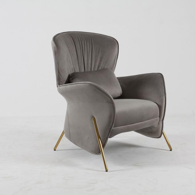 Stainless Steel Leg Leisure Arm Chair For Living Room Modern 1